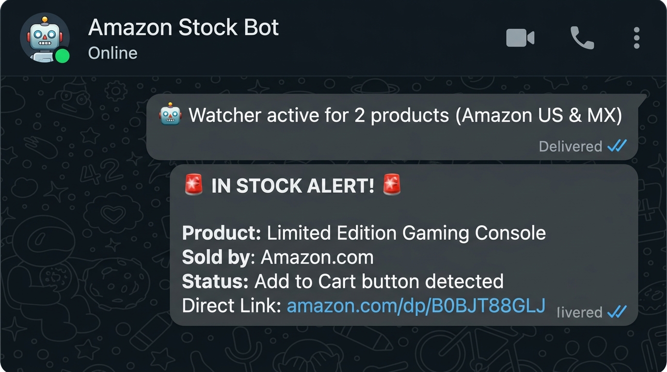 WhatsApp Bot Notification Alert Example